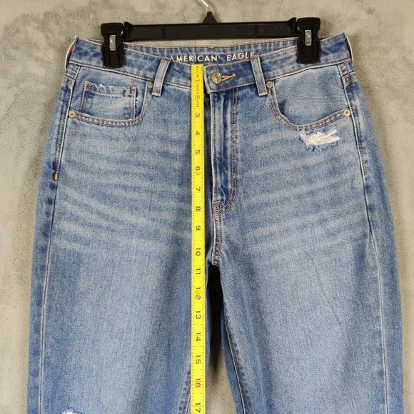American Eagle Outfitters High Rise Blue Jeans - Picture 4 of 9